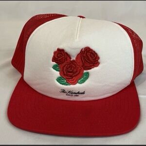 The Hundreds Embroidered Floral Red & White Trucker Hat